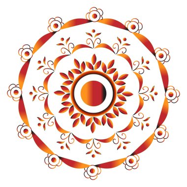 Çiçekli mandala 'nın vektör çizimi
