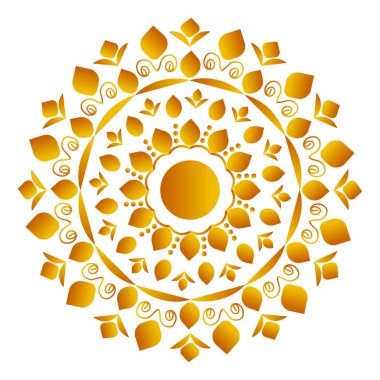 soyut mandala tasarım ögesi