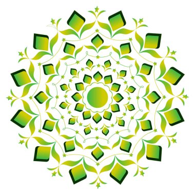 Yeşil yapraklı soyut arkaplanın vektör çizimi