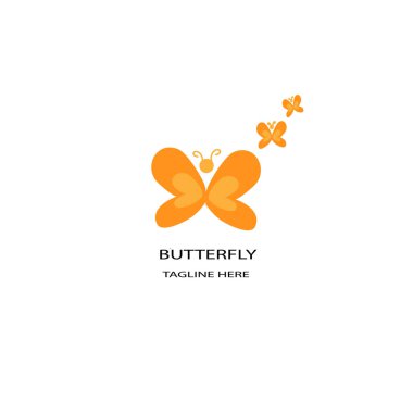 Kelebek simgesi logo vektör tasarımı