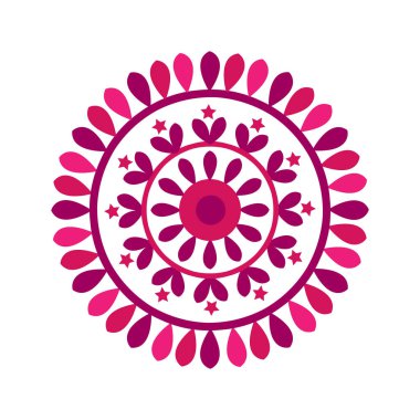 mandala çiçek dekoratif ikon vektör illüstrasyon tasarımı