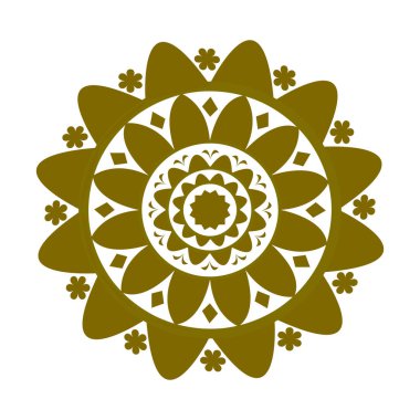 Vektör mandala. dantel desenli yuvarlak süs.