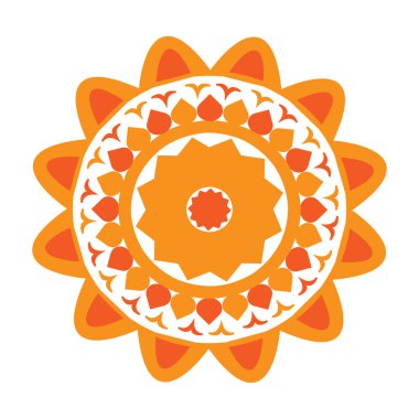 izole edilmiş renkli mandala tasarımı