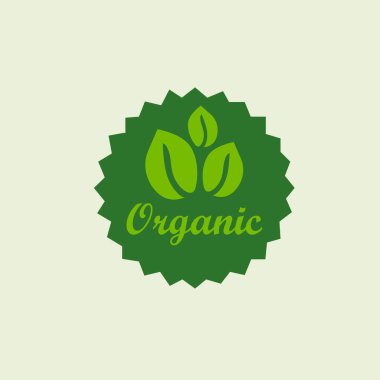 Doğal organik logo için vektör logosu