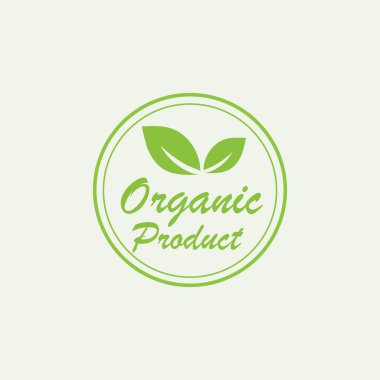 organik ürün logosu. vektör tasarımı.