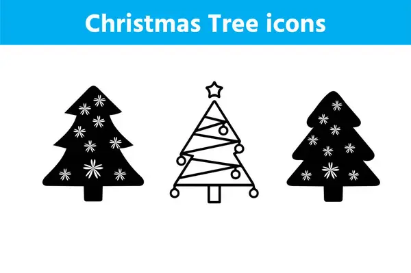 Düzenlenebilir dış hat vektörlü Noel Ağacı simgesi