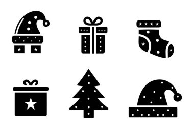 Düzenlenebilir özeti olan Noel Elementleri