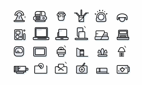 Diverse Everyday Concepts icon sets with editable vector collections. 