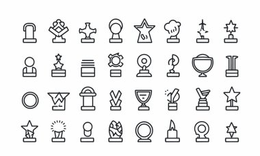 Düzenlenebilir vektör koleksiyonları ile çeşitli grafik yıldızları simgesi.