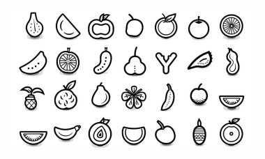 Çeşitli Meyve Vektör Koleksiyonu Türleri