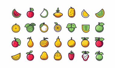 Çeşitli Meyve Vektör Koleksiyonu Türleri