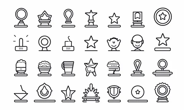 Düzenlenebilir vektör koleksiyonları ile çeşitli grafik yıldızları simgesi.