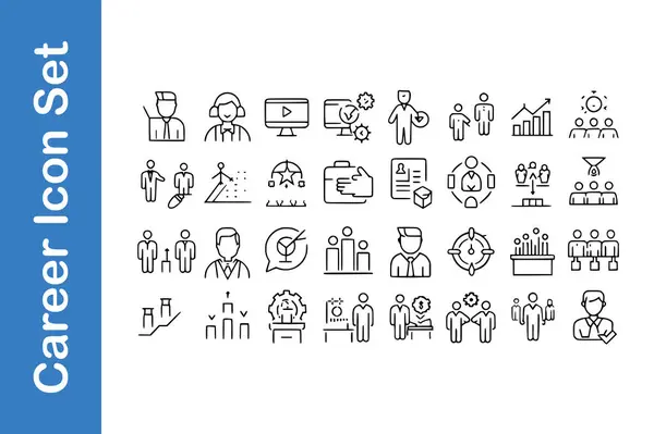 Düzenlenebilir vektör koleksiyonu olan Careen satır simgesi 