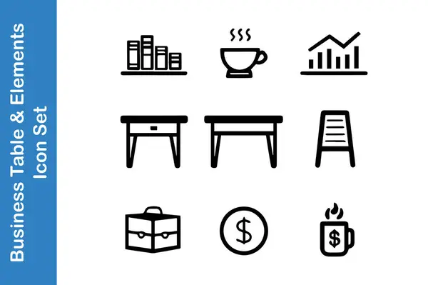 İş dünyası öğeleri içeren iş tablosu simgesi 