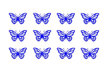 Renkli Kelebek ana hatları vektör koleksiyonları 