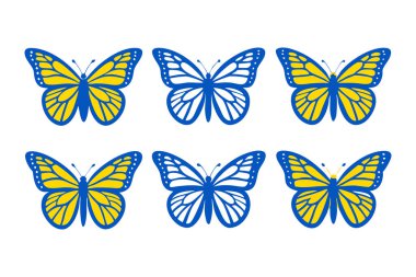 Renkli Kelebek ana hatları vektör koleksiyonları 