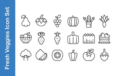 vektör çizgi simgelerinin kümesi.