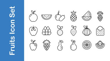 Çeşitli biçimlerde meyve çizgisi simgesi