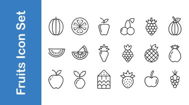 Çeşitli biçimlerde meyve çizgisi simgesi