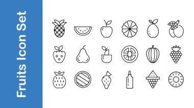 Çeşitli biçimlerde meyve çizgisi simgesi