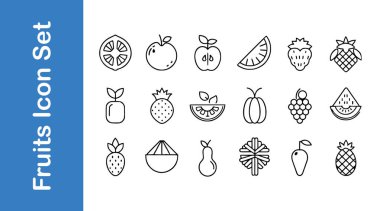 Çeşitli biçimlerde meyve çizgisi simgesi