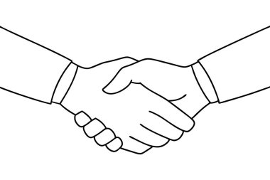 Düzenlenebilir taslak koleksiyonları ile el sıkışma çizimi