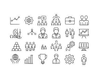 Düzenlenebilir vektör ile iş atölyesi simgeleri ayarlandı