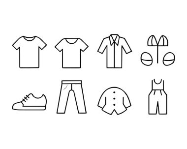 Düzenlenebilir ana hatlı Kumaş Simgesi Vektör Koleksiyonları