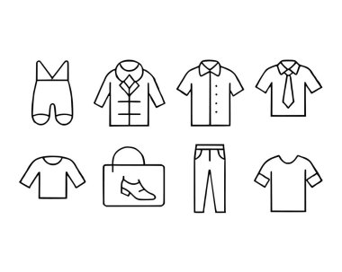 Düzenlenebilir ana hatlı Kumaş Simgesi Vektör Koleksiyonları