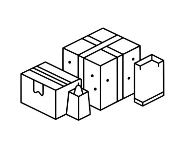 Düzenlenebilir ana hatlı teslimat kutusu