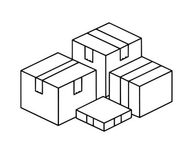 Düzenlenebilir ana hatlı teslimat kutusu