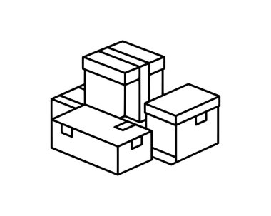 Düzenlenebilir ana hatlı teslimat kutusu