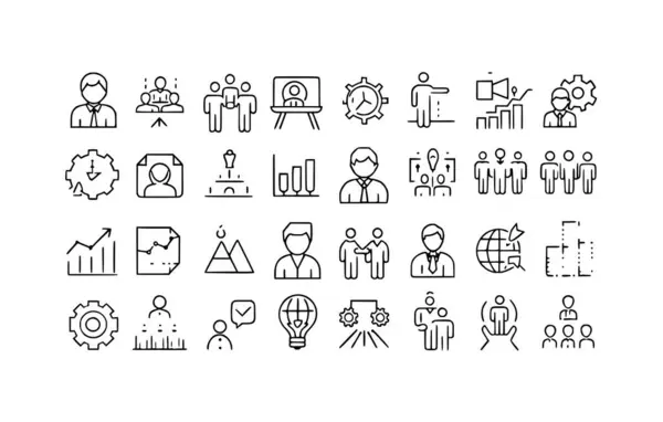 Düzenlenebilir ana hatları olan büyüme vektörü simgeleri