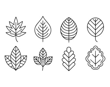 İnce çizgi simgesi seti bırakır