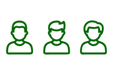 Düzenlenebilir vektör koleksiyonları ile Man Simgeleri ayarlandı