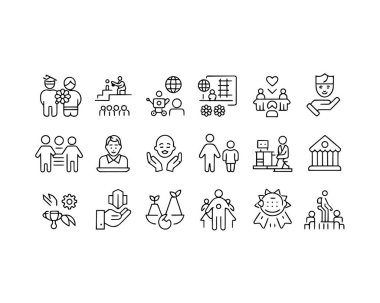 Düzenlenebilir vektör koleksiyonları ile Man Simgeleri ayarlandı