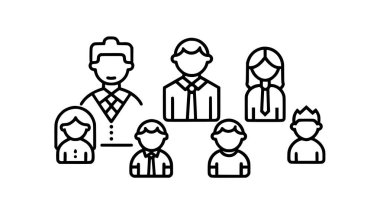 Düzenlenebilir vektör koleksiyonları ile Man Simgeleri ayarlandı