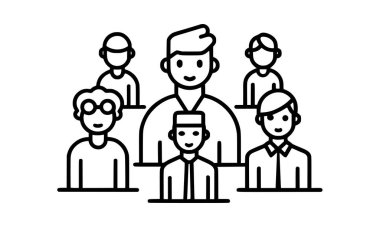 Düzenlenebilir vektör koleksiyonları ile Man Simgeleri ayarlandı