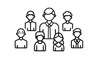 Düzenlenebilir vektör koleksiyonları ile Man Simgeleri ayarlandı