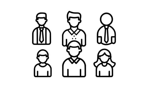 Düzenlenebilir vektör koleksiyonları ile Man Simgeleri ayarlandı