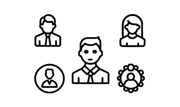 Düzenlenebilir vektör koleksiyonları ile Man Simgeleri ayarlandı