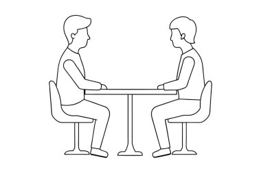 Düzenlenebilir vektör koleksiyonları ile toplantı simgesi çizgisi sanatı