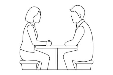 Düzenlenebilir vektör koleksiyonları ile toplantı simgesi çizgisi sanatı