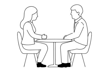 Düzenlenebilir vektör koleksiyonları ile toplantı simgesi çizgisi sanatı