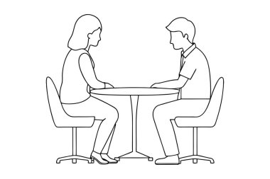 Düzenlenebilir vektör koleksiyonları ile toplantı simgesi çizgisi sanatı