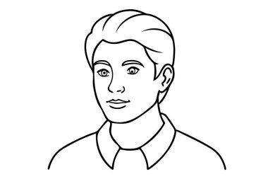 Düzenlenebilir özeti olan profil çizgisi sanatı