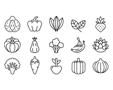Sebze İnce çizgi simgesi