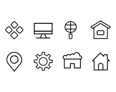 Web simgeleri hizada. Doktor, dikkat, yardım, bağış