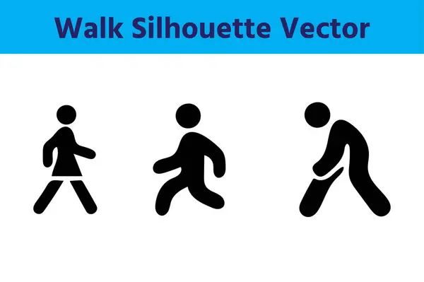 Siluet 'i Düzenlenebilir vektör sıralaması ile Yürüt 