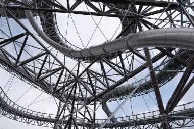 Dolni Morava, Çek Cumhuriyeti - 16 Şubat 2025: Sky Walk. Dolni Morava 'daki yeni gözlem kulesinin açılışı. Yüksek kalite fotoğraf